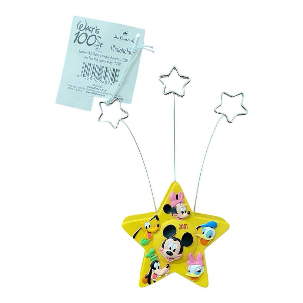Walt Disney 100th Star Photo Holder Mickey & Minnie Mouse Hallmark 2001